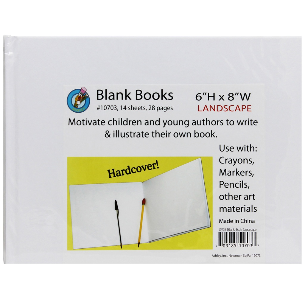 Blank Hardcover Book Landscape 8"x6"