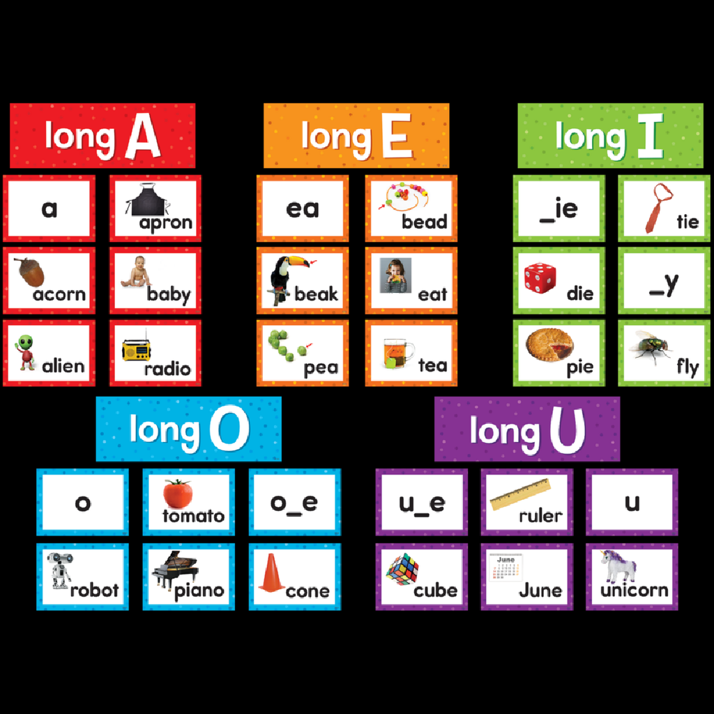 Long Vowels Pocket Chart Cards