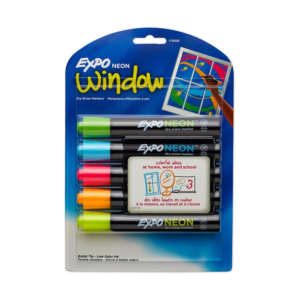 5ct Expo Neon Bullet Window Markers