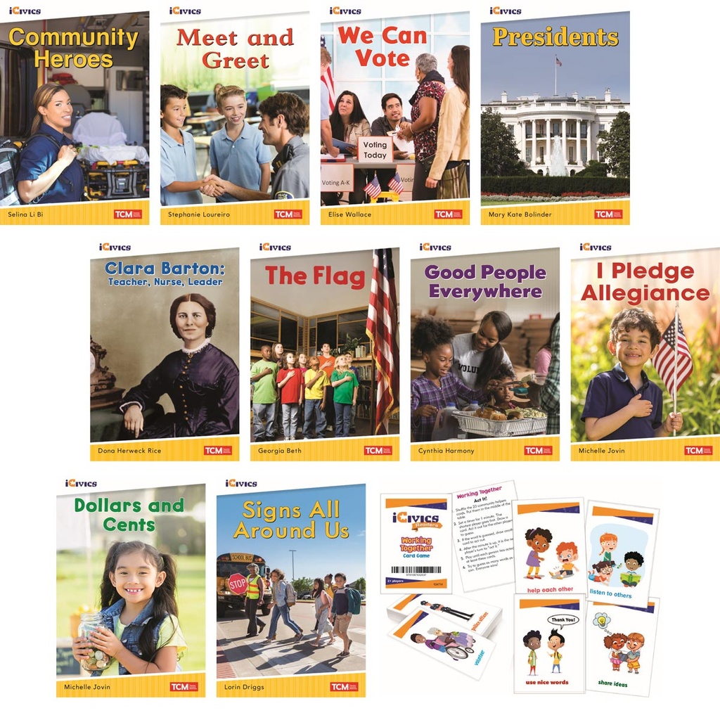 iCivics Grade K 10 Book Set + Game Cards