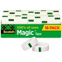 18ct 3/4" x 1000" Scotch Magic Invisible Tape