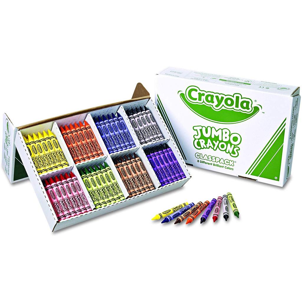 200ct 8 Color Jumbo Crayola Crayon Classpack