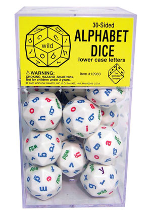 20ct 30 Sided Alphabet Dice | Teacher Direct