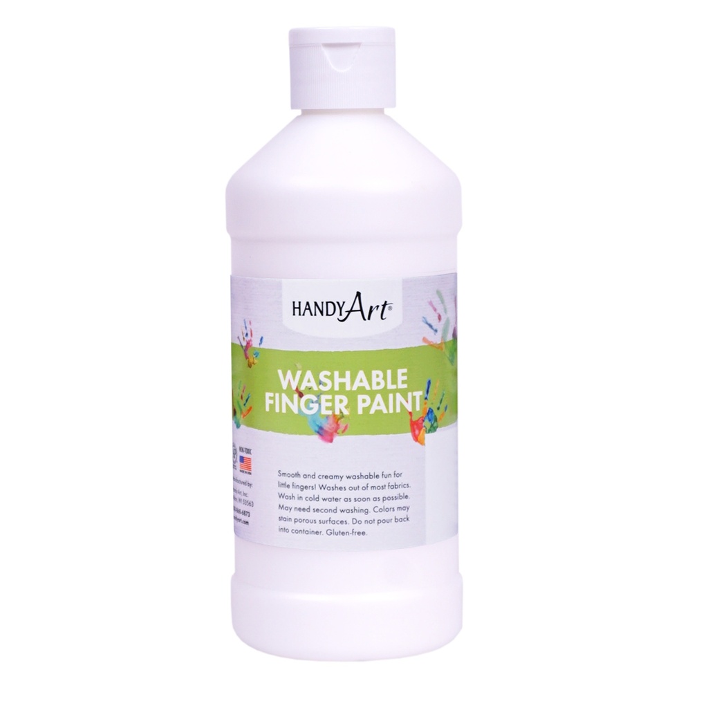 16oz White Washable Finger Paint