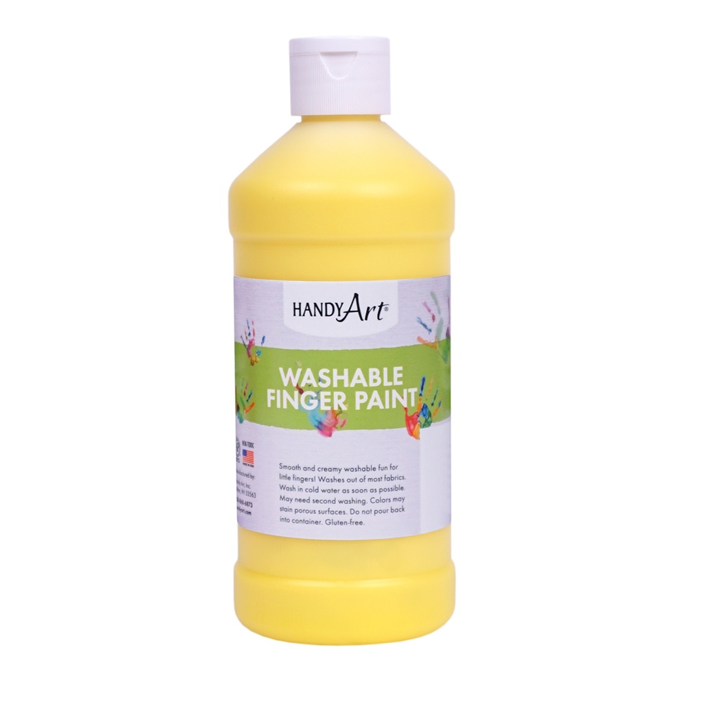 16oz Yellow Washable Finger Paint