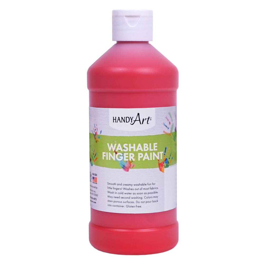 16oz Red Washable Finger Paint