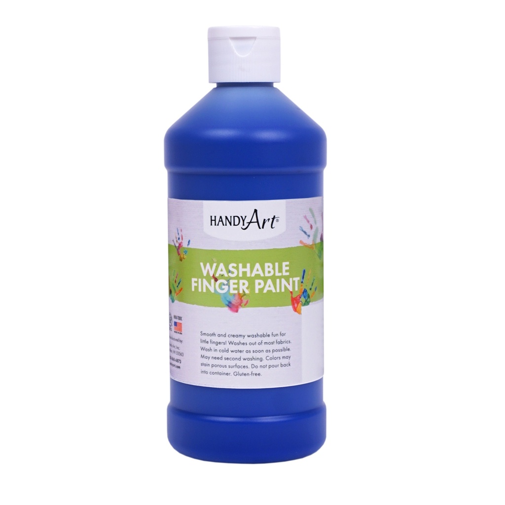 16oz Blue Washable Finger Paint