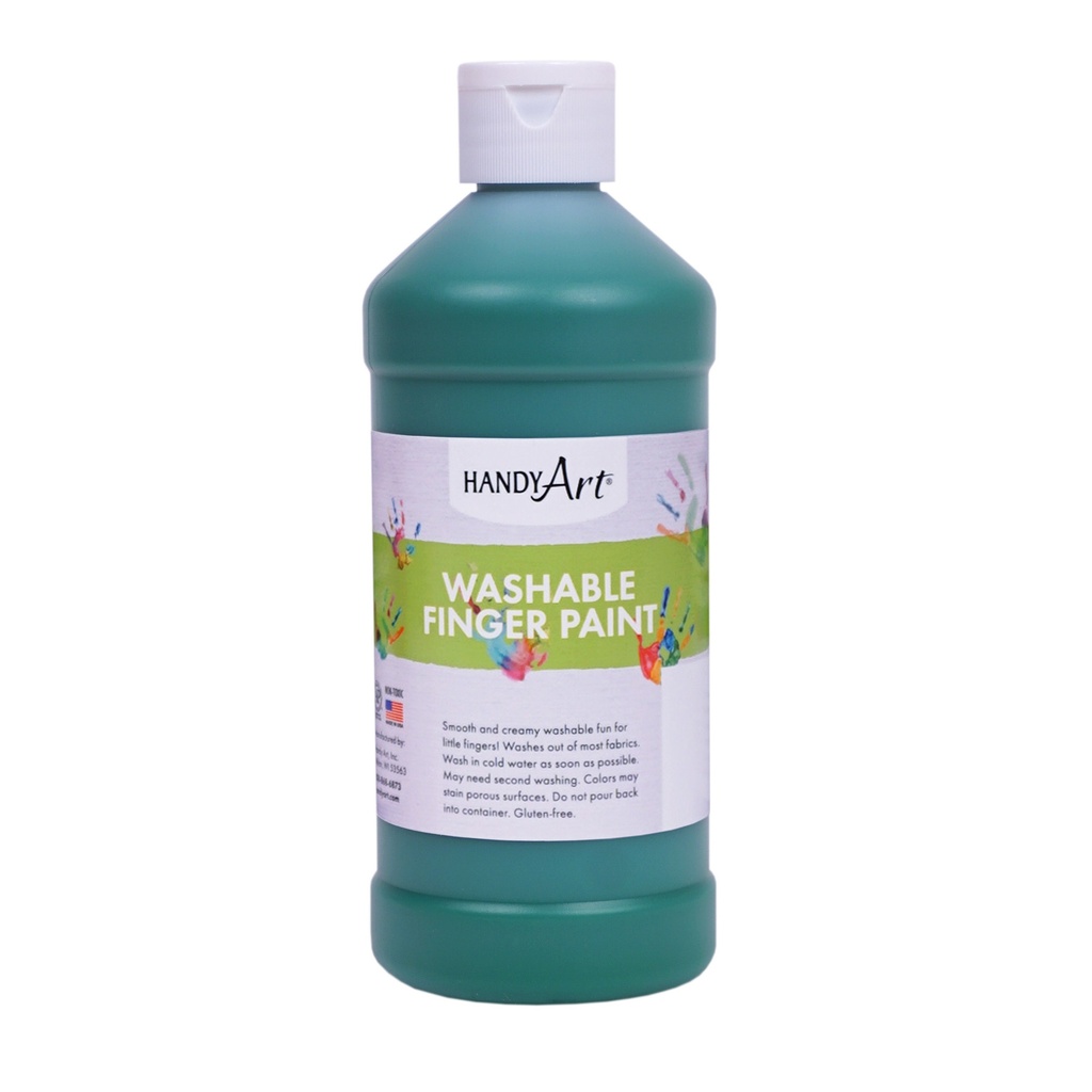 16oz Green Washable Finger Paint