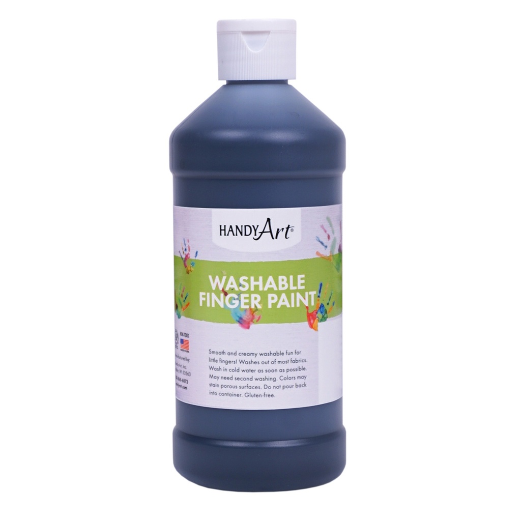 16oz Black Washable Finger Paint