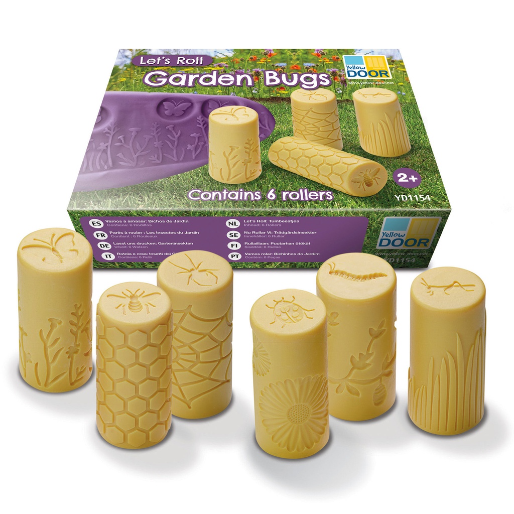 6ct Let's Roll Garden Bugs Roller Set