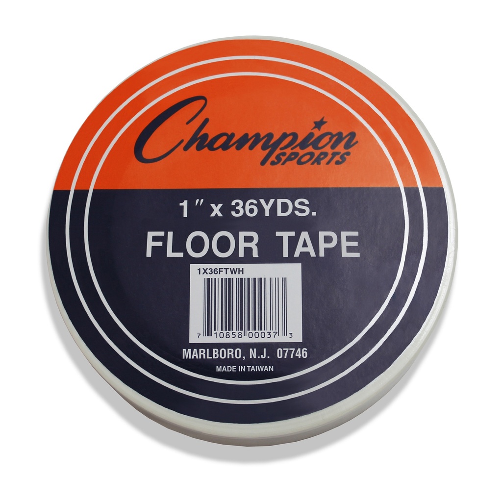 Floor Marking Tape, 1" x 36 yd, White