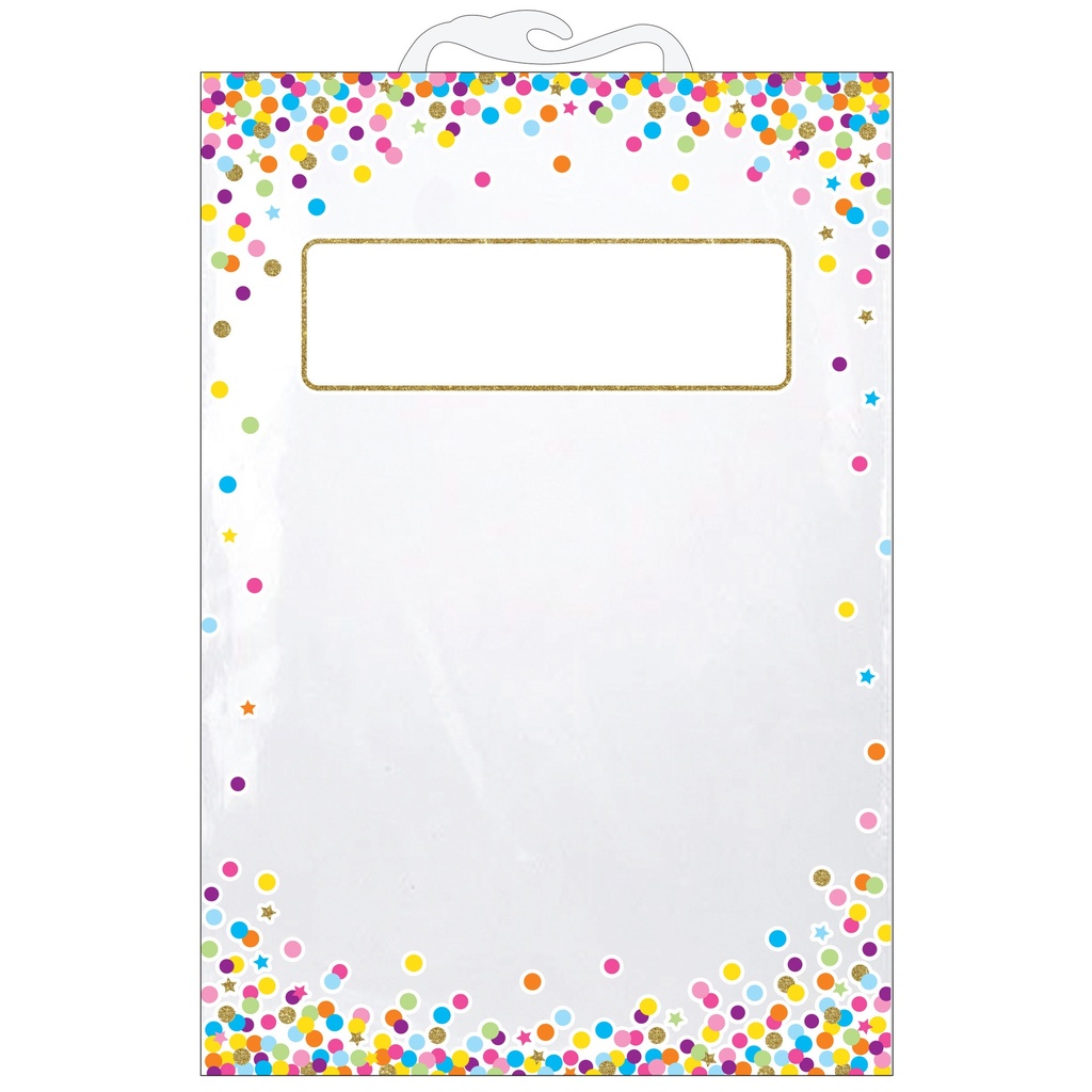 Hanging Confetti Pattern Storage/Book Bag 11" x 16" Pack of 5