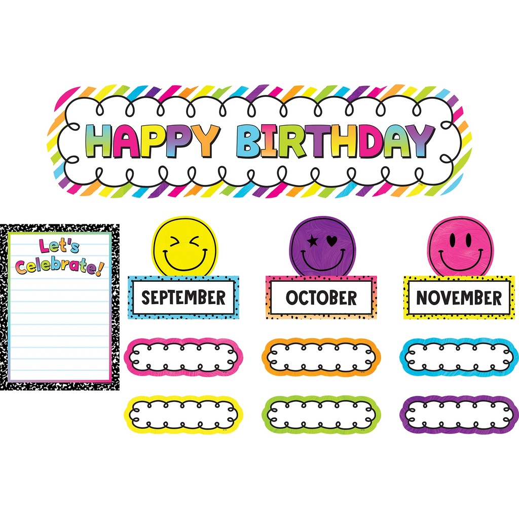 Brights 4Ever Happy Birthday Mini Bulletin Board Set