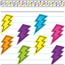 35' Brights 4Ever Lightning Bolts Straight Border Trim