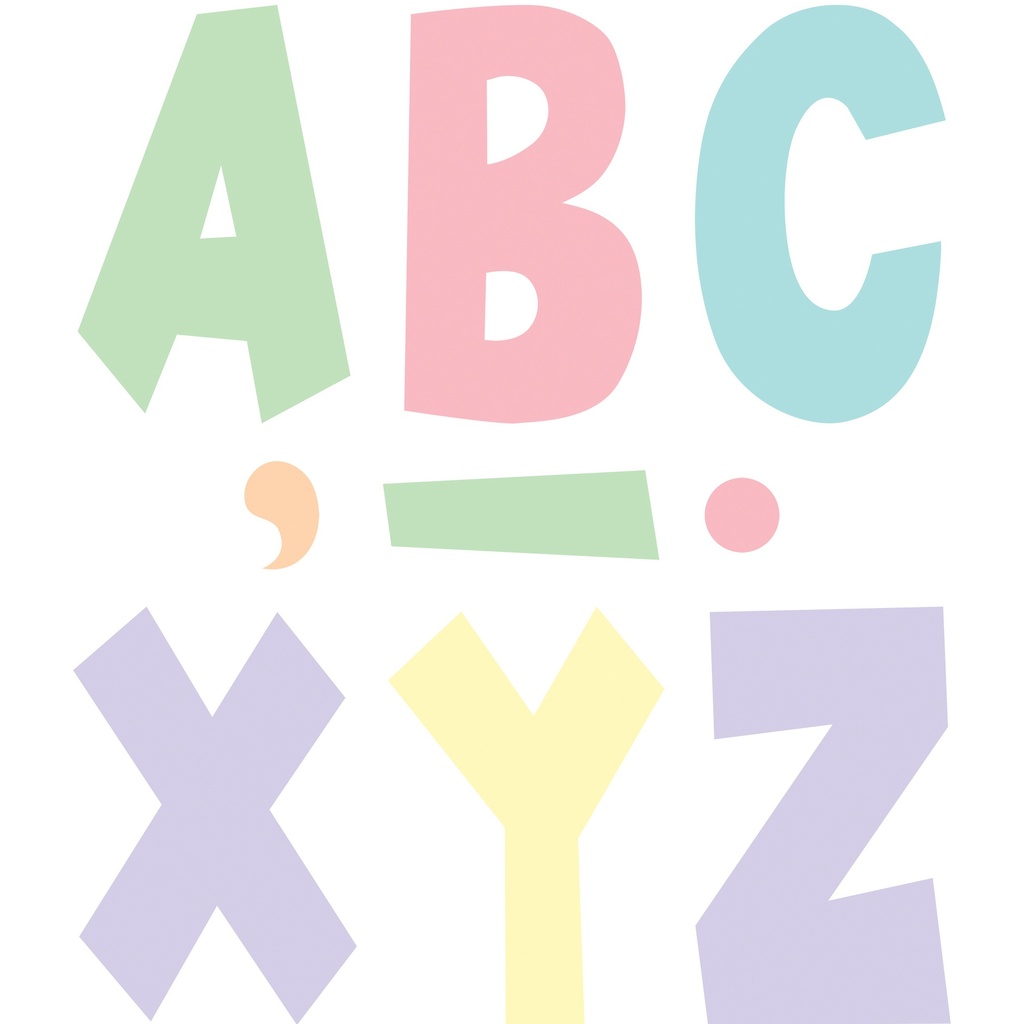 120ct Pastel Pop 7" Fun Font Letters