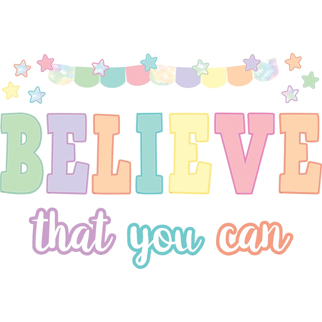 Pastel Pop Believe That You Can Bulletin Board Set