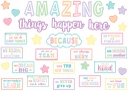 Pastel Pop Amazing Things Happen Here Bulletin Board Set