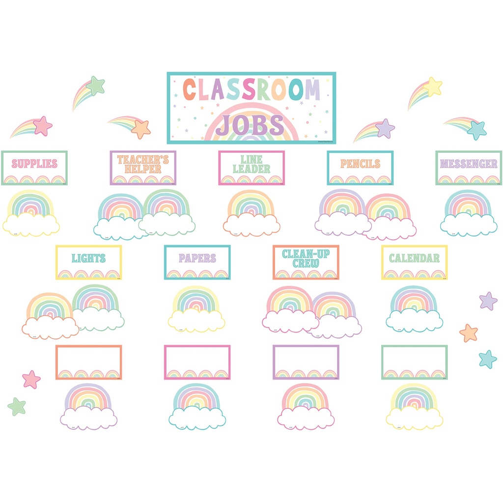 Pastel Pop Classroom Jobs Mini Bulletin Board Set