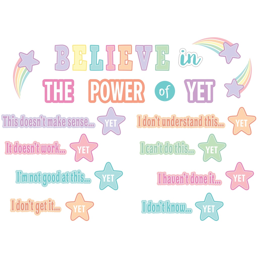 Pastel Pop Believe in the Power of Yet Mini Bulletin Board Set