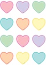 36ct Pastel Pop Hearts Mini Accents