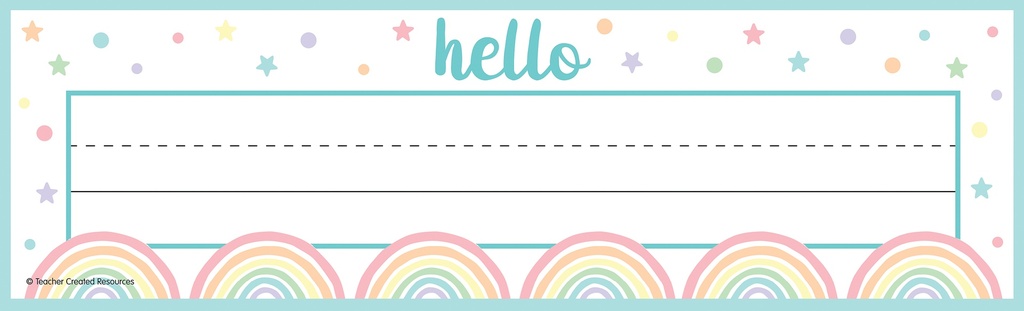 36ct Pastel Pop Flat Name Plates