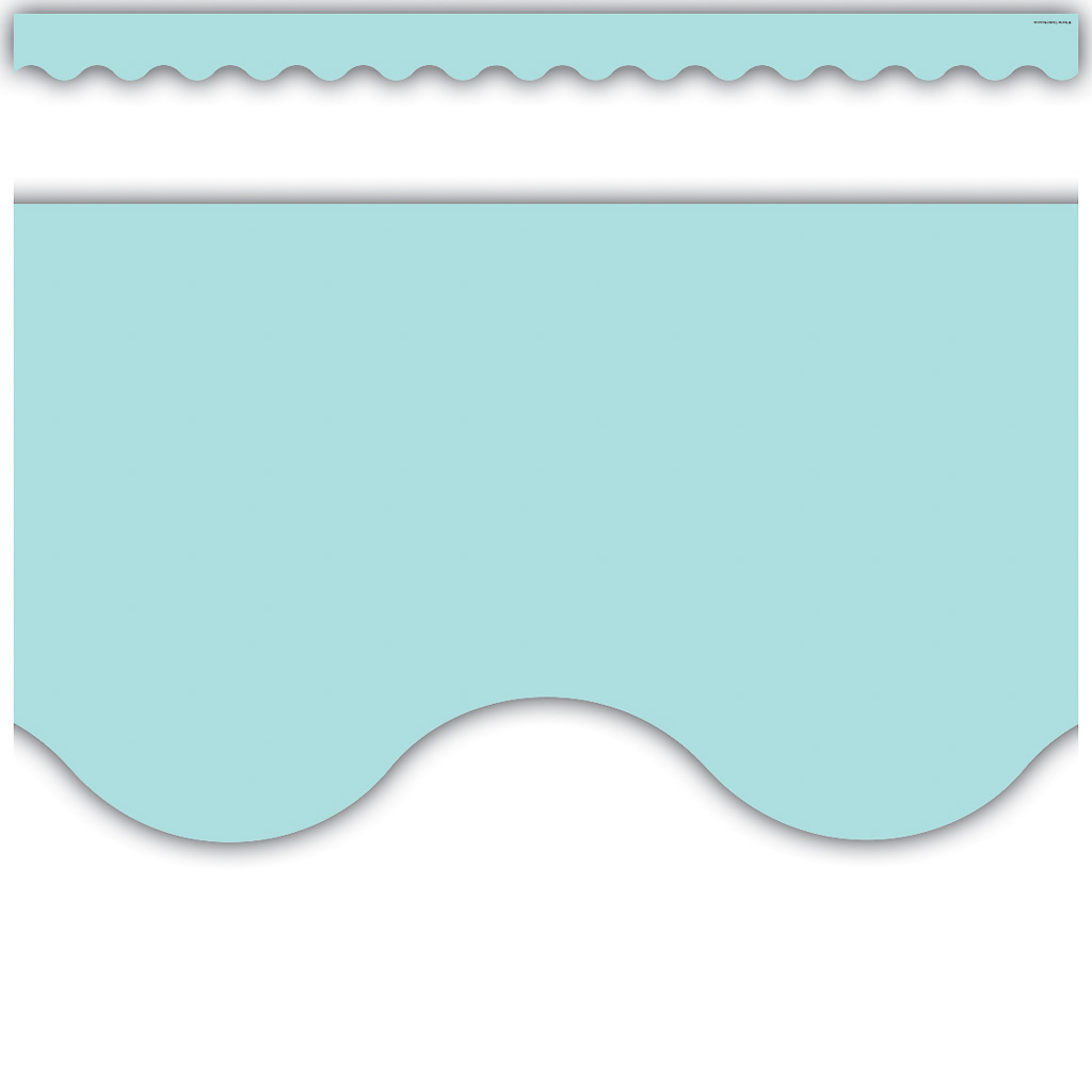 Pastel Blue Scalloped Border Trim