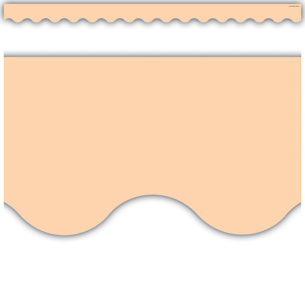 35' Peach Scalloped Border Trim