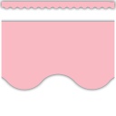 Pastel Pink Scalloped Border Trim, 35 Feet