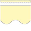 35' Pastel Yellow Scalloped Border Trim