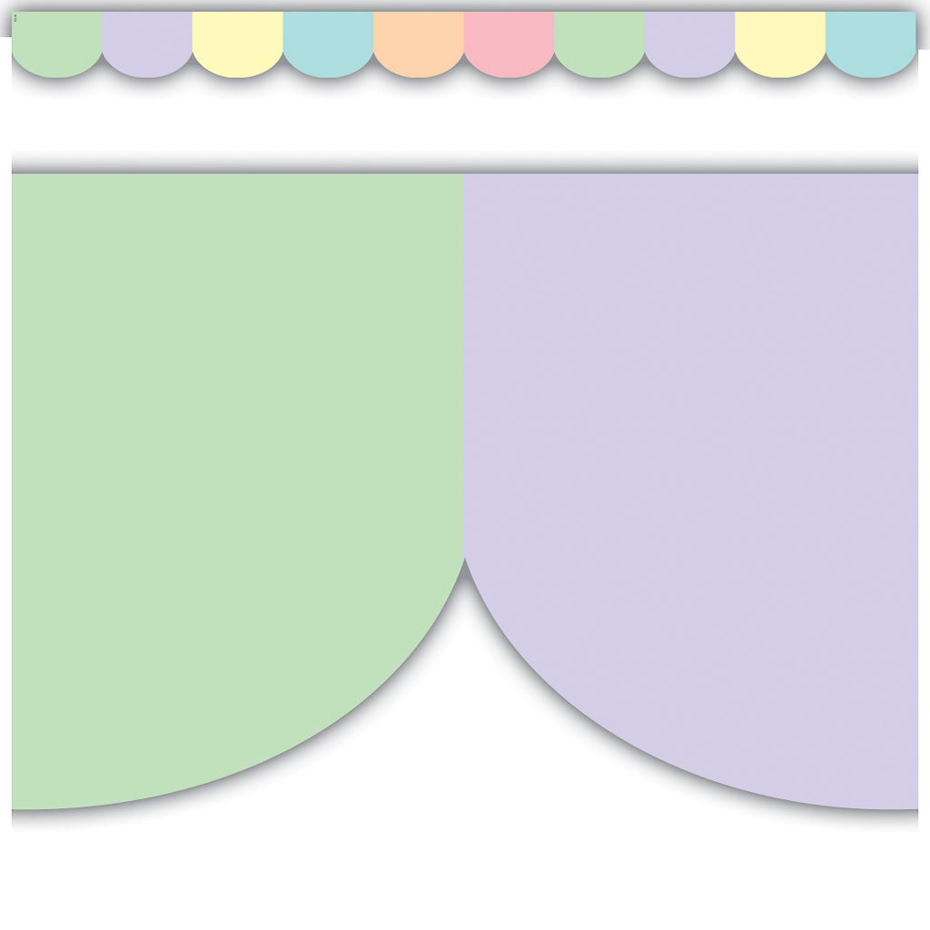 35' Pastel Pop Scalloped Border Trim