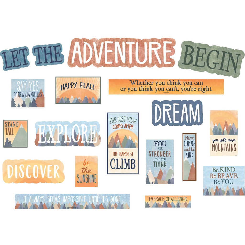 Moving Mountains Let the Adventure Begin Mini Bulletin Board Set