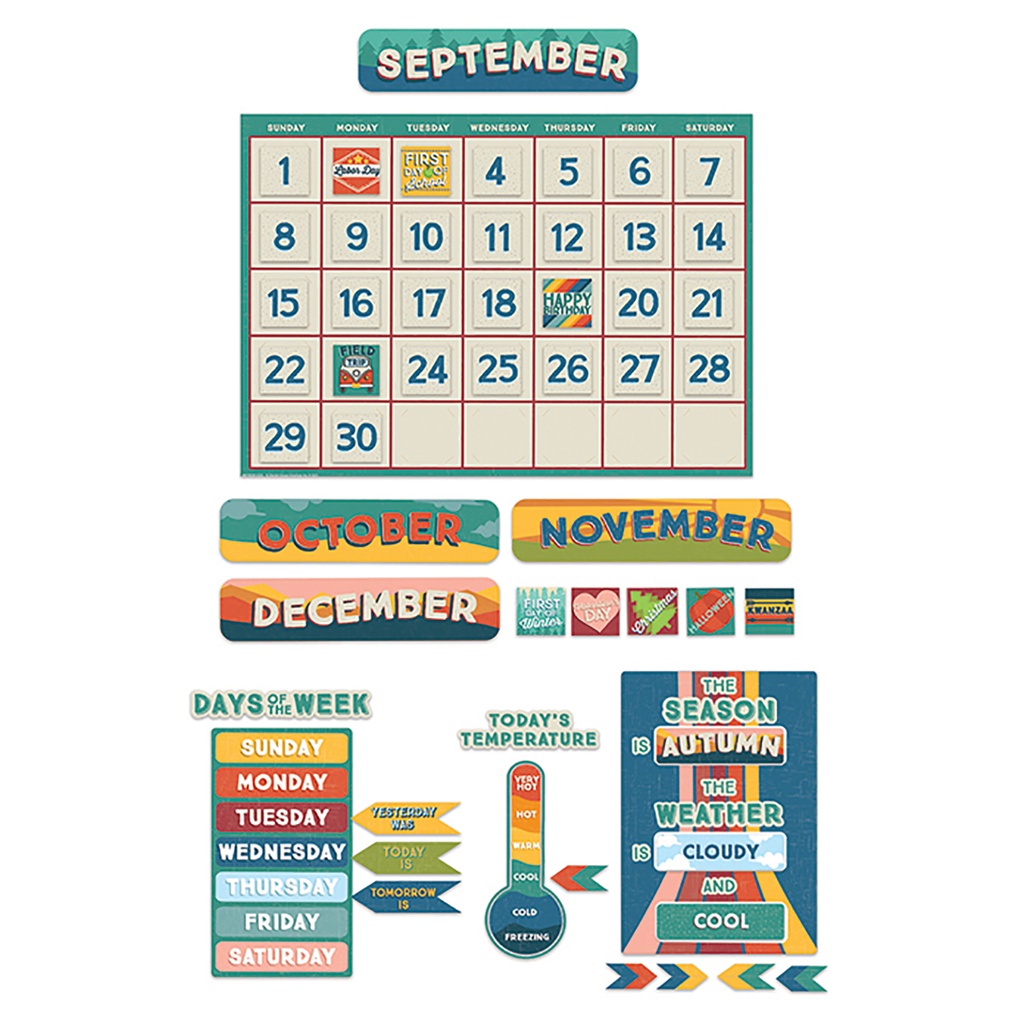 Adventurer Calendar Bulletin Board Set