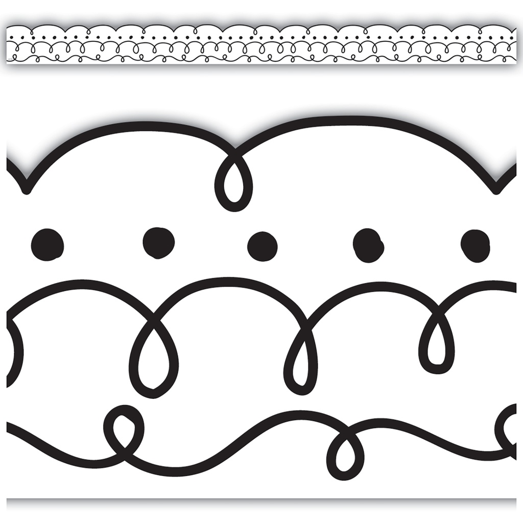 35' Squiggles and Dots Die-Cut Border Trim