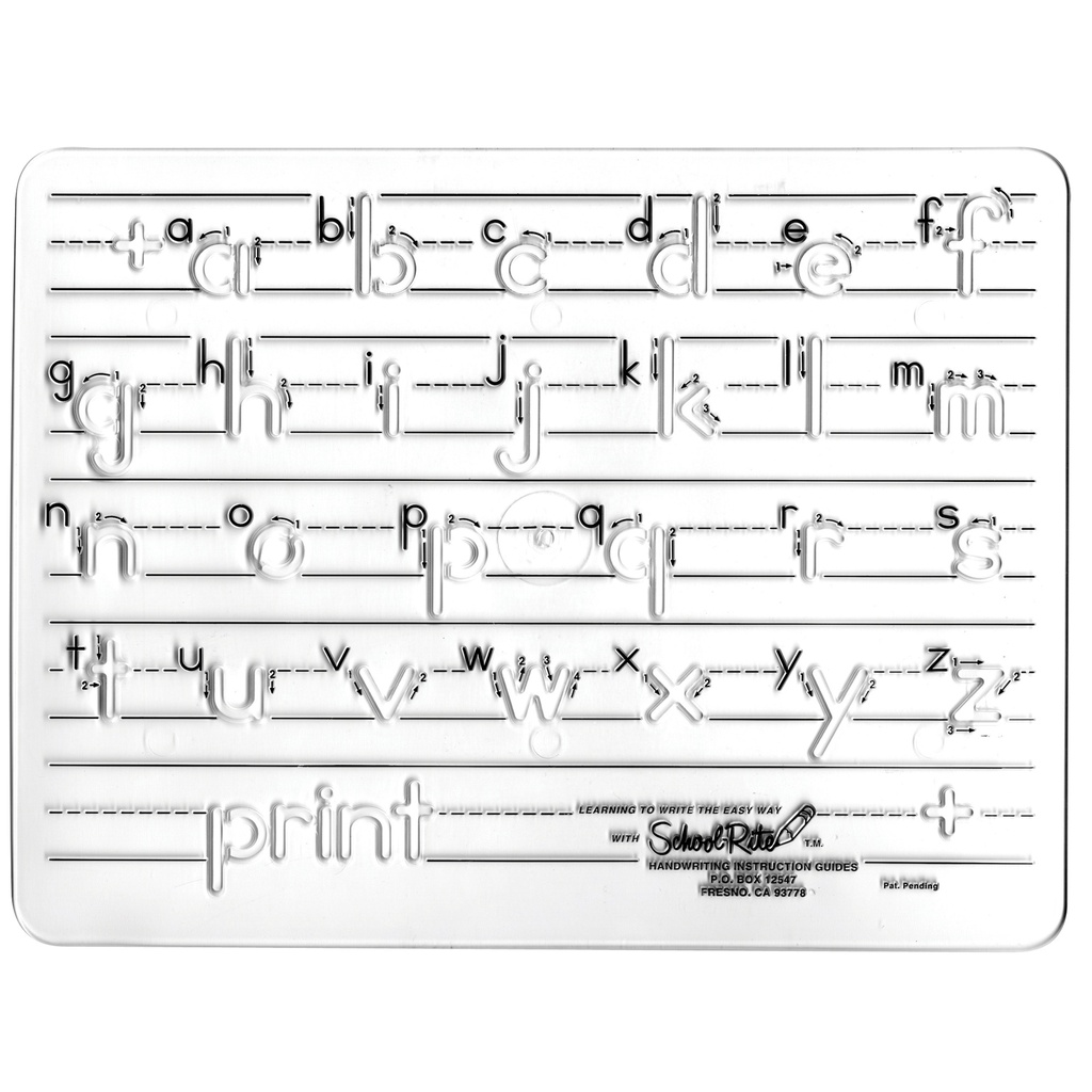 Lowercase Manuscript Handwriting Instruction Guide Template