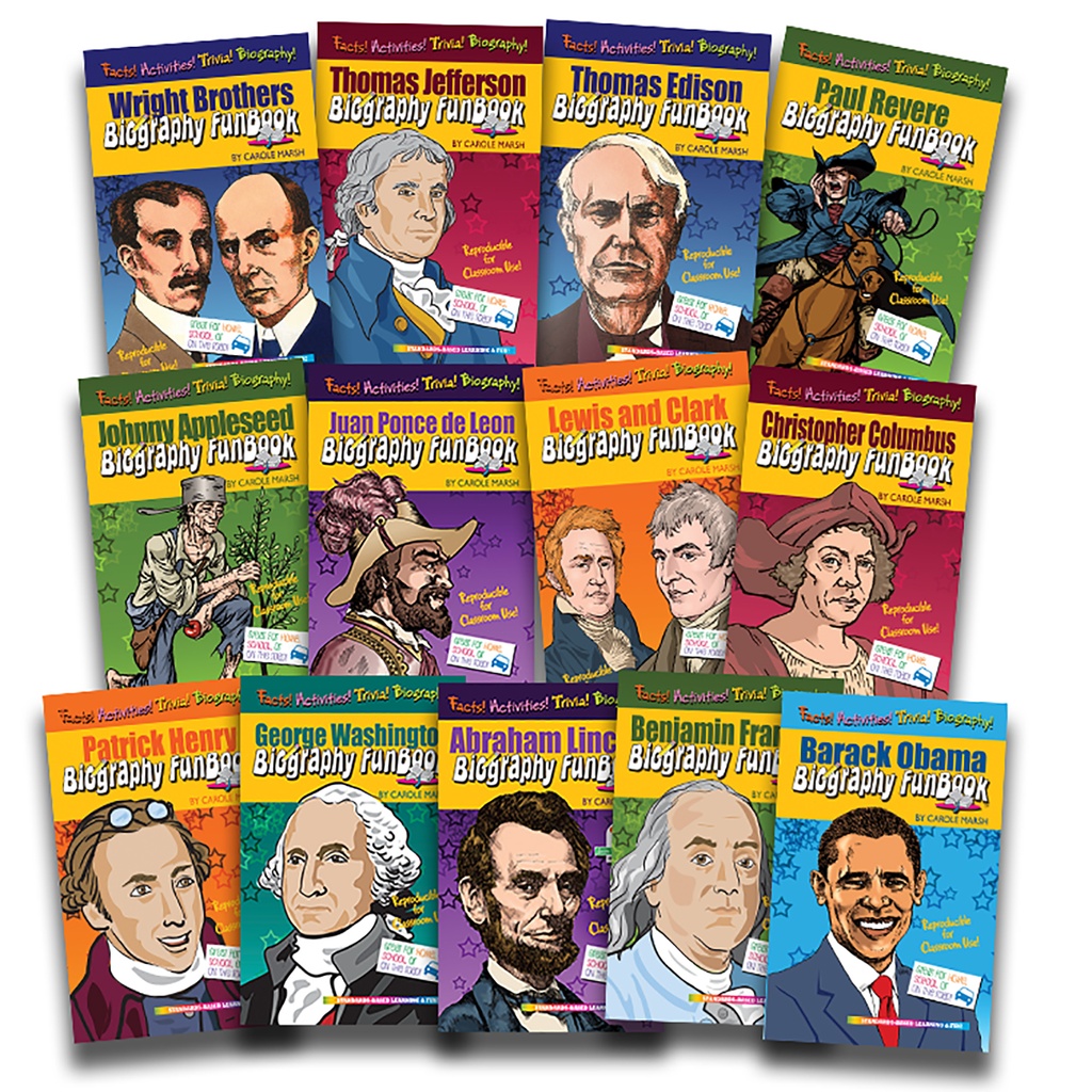 Presidents, Explorers and Inventions Books Set - Set of 13