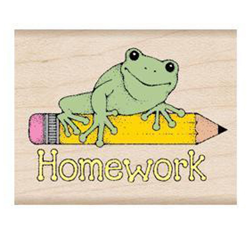 Homework Frog Stamp