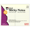 12ct 4x6 100 Sheet Yellow Lines Sticky Note Pads