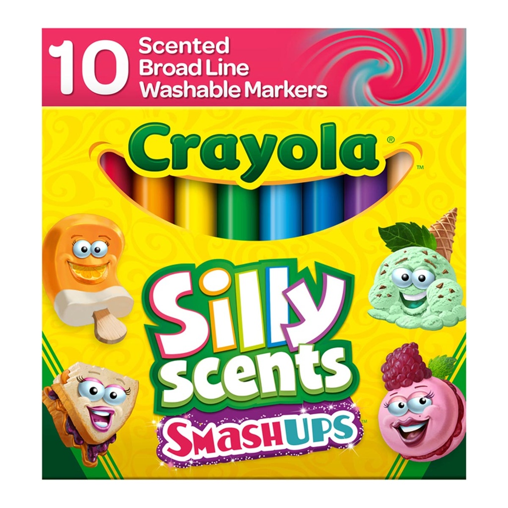 Silly Scents™ Smash Ups Broad Line Washable Scented Markers, 10 Count