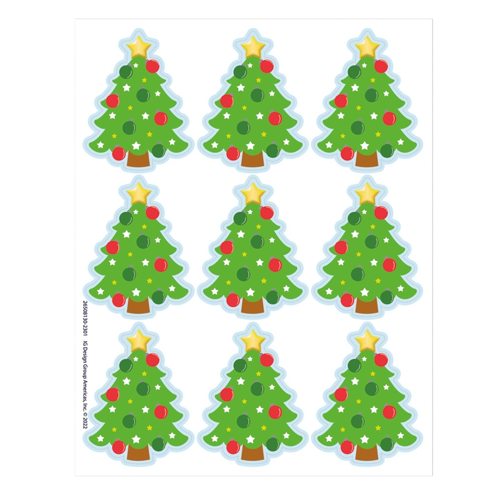 Christmas Tree Giant Stickers, Pack of 36