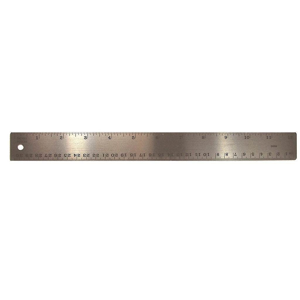 Stainless Steel Ruler, 12"