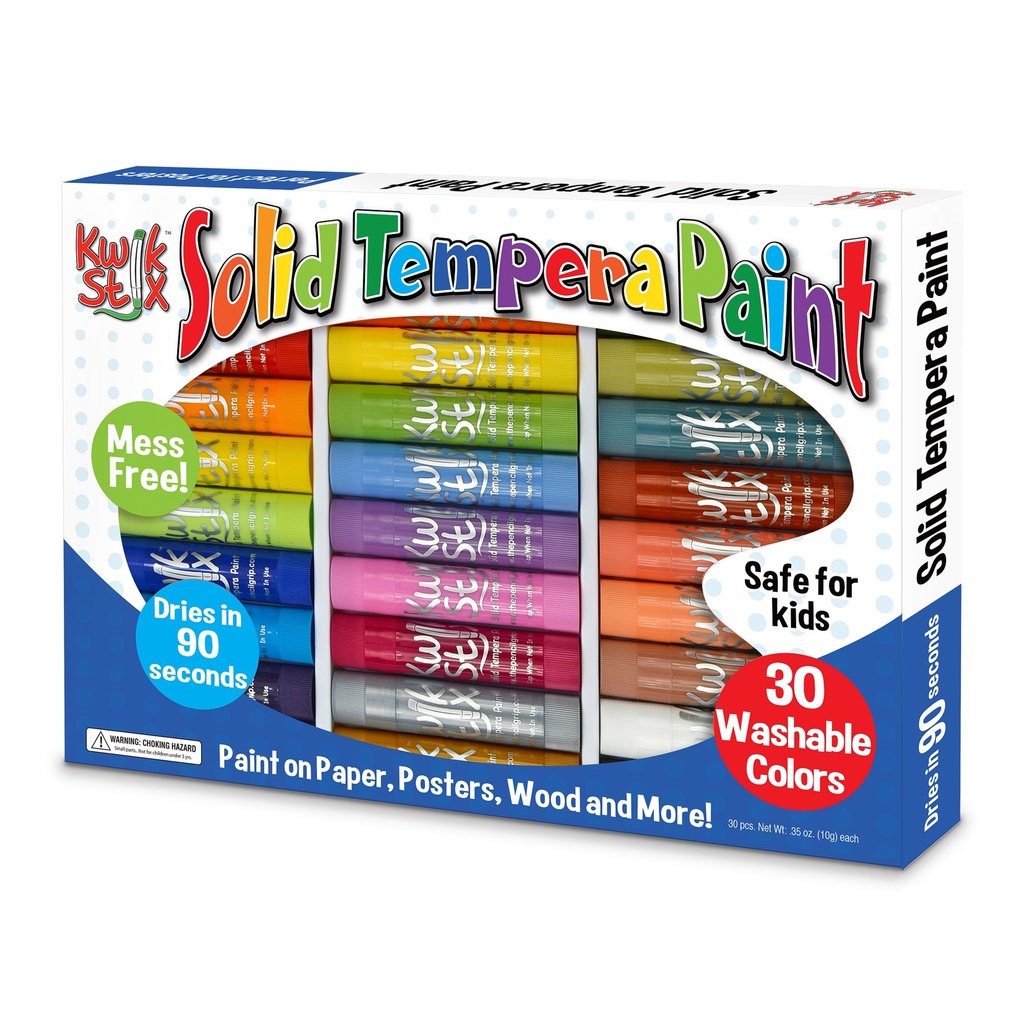 Solid Tempera Paint, Art Set, 30 Colors