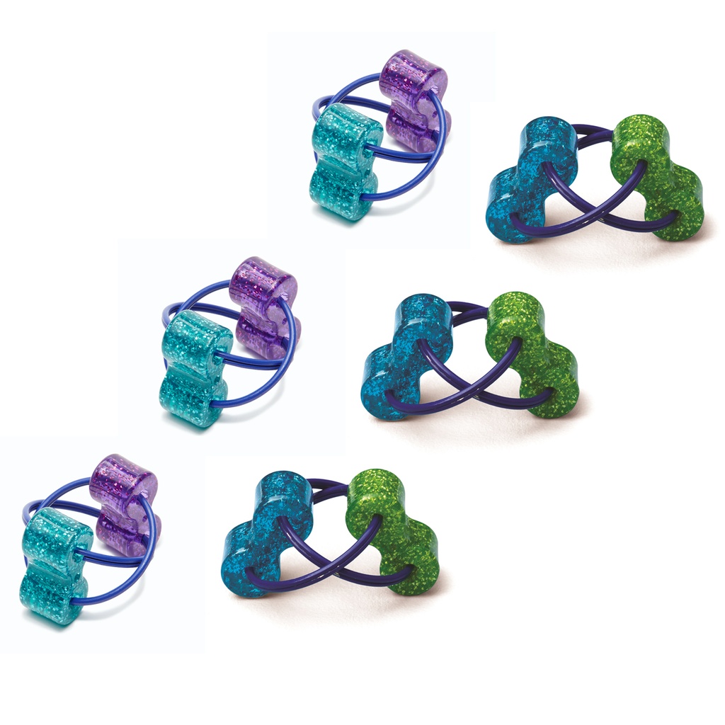 Loopeez, Sensory Ring Fidget Toy, Pack of 6 (8601 TPG)