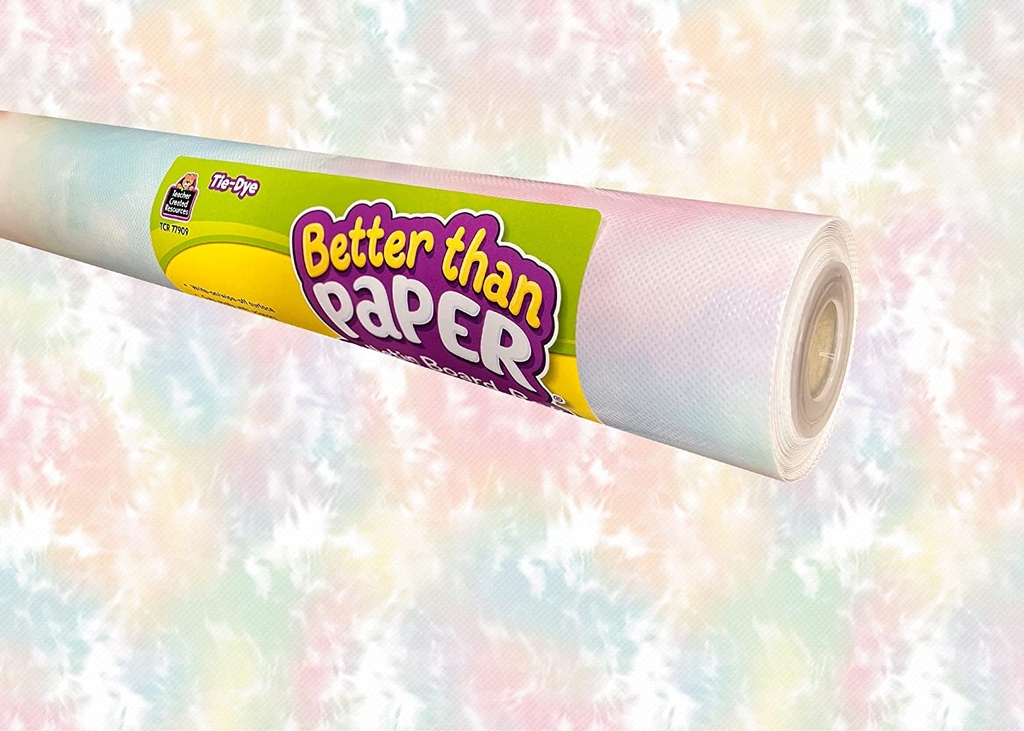 Better Than Paper Bulletin Board Roll, Tie-Dye, 4-Pack