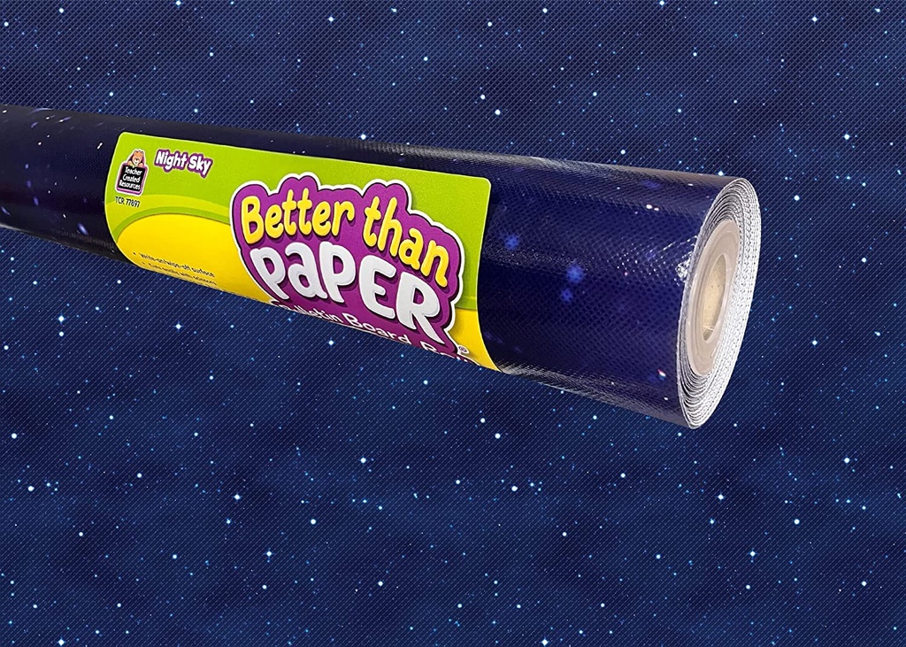 Better Than Paper Bulletin Board Roll, Night Sky, 4-Pack