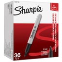 36ct Fine Point Black Sharpie Permanent Markers Box