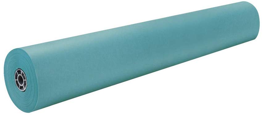 36in x 1000ft Aqua Rainbow Kraft Paper Roll