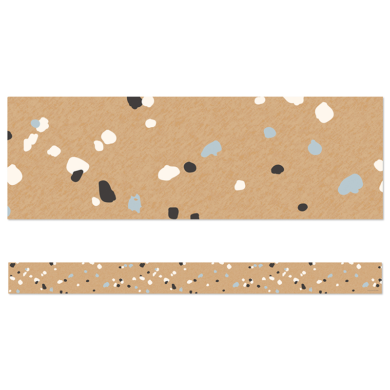 We Belong Speckled Kraft Paper Straight Borders, 36 Feet