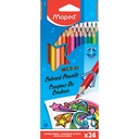 Color'Peps Triangular Colored Pencils, Pack of 24