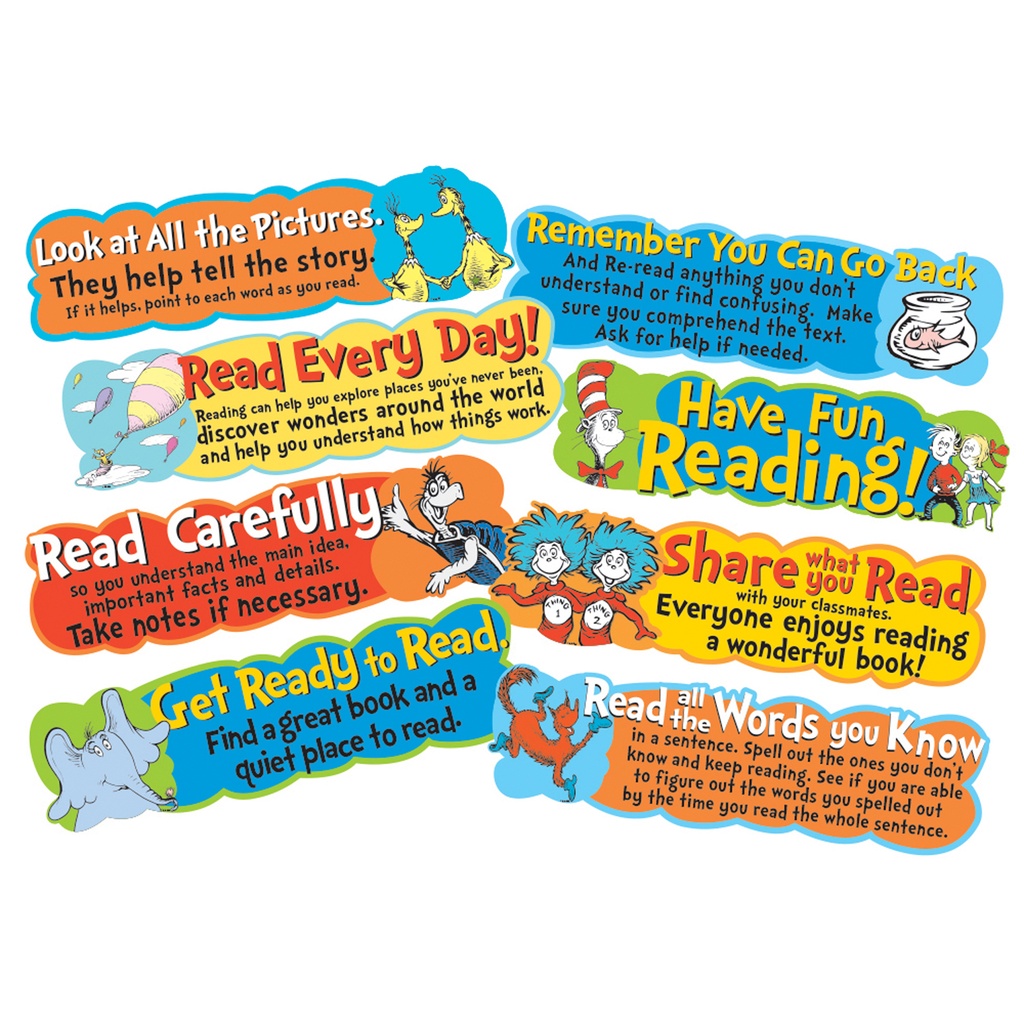 Dr. Seuss™ Reading Tips Mini Bulletin Board Set