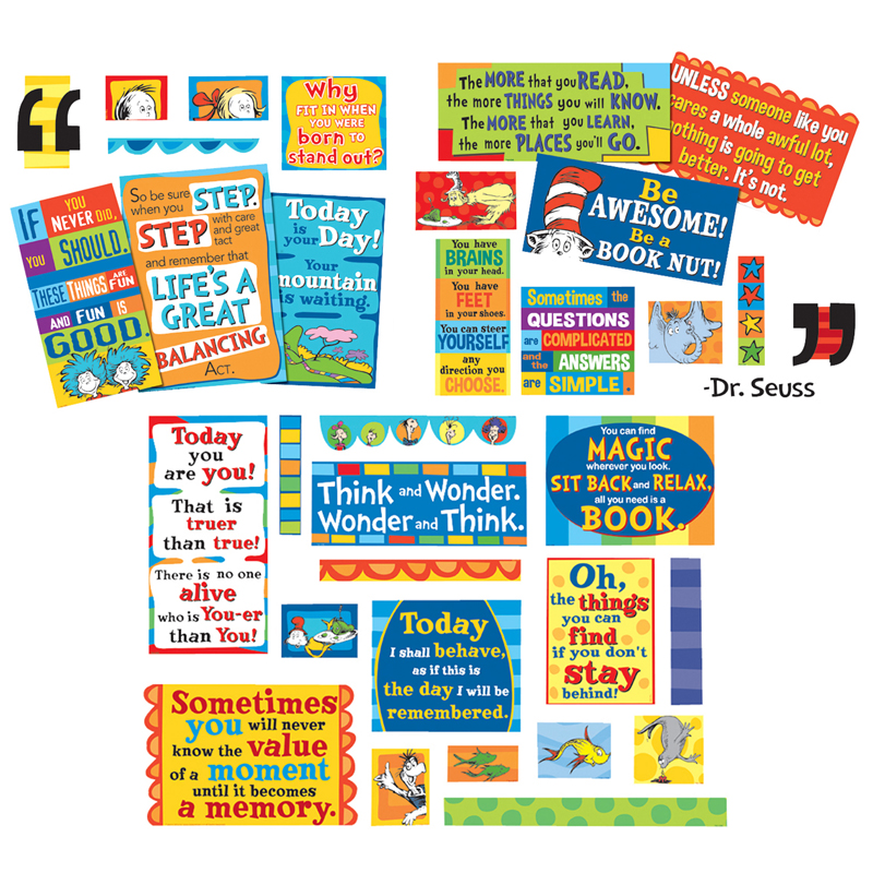 Dr. Seuss™ 35 Quotes Bulletin Board Set